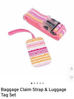 NWT- Lug Baggage Claim and Luggage Tag Love Waves Pink
